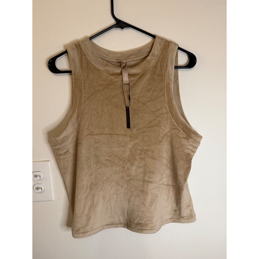 Skims‎ Honey Velour Crewneck Tank Size XL NWT